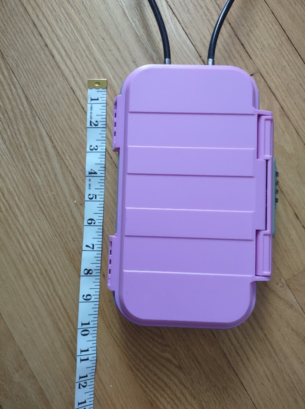 Portable Purple Locking Safe Box w/ Combination Lock & Security Cable - Picture 5 of 6